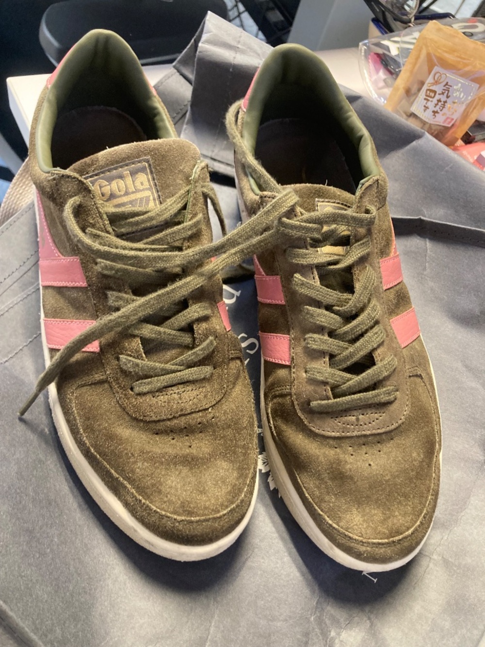 Like new Gola women’s 10 brown and pink suede upper sneakers - Picture 2 of 11